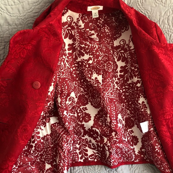 Talbots Red Double Breasted Formal Jacket, Medium - Picture 10 of 16